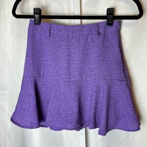 Love for Humanity Womens S Skort Skirt Purple Blk Polka Dot Ruffle Y2K Fairycore